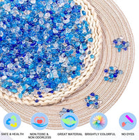 Keedolla 15 Oz Blue Mix Aquarium Glass Pebbles Stones Fish Tank Rocks Gravel, Aquarium Rocks Glass Gems Stones for Crafts, Vase Fillers, Garden, Succulent Plants Decor