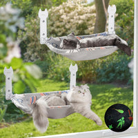 2-Pack Large Cat Window Perch, Cordless Foldable Cat Hammock – Essentials for Cats - Shallow Perch / 2 Pack - L