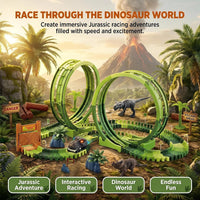 Dinosaur Race Track Toys for Boys 3-5 - Double Loop Dinosaur Race Track Set - image 3