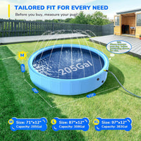 47'' Foldable Dog Pet Bath Pool, Heavy Duty Non-Slip Kiddie Pool - 71'' Dog Pool - image 2