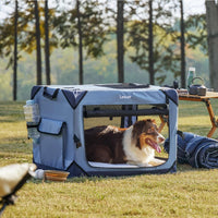 Lesure Portable Soft Collapsible Dog Crate for Large Dogs - Blue / 30.0"L x 21.0"W x 21.0"H - image 3