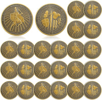 Nosiny 20 Pcs Armor of God Coins Metal Christian Challenge Coins - Vintage Style