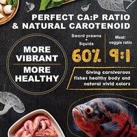 Ultra Fresh Cichlid Sinking Fish Food, Wild Sword Prawns, All Natural Ingredients, Carnivore Pellets for Large Cichlid and Tropical Fish, Royal Cichlid Premium Pellet 2.2 Pound