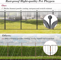 Dog Playpen 32 inch 30 Panels Indoor Outdoor Dog Pen for Medium/Small Dogs Heavy Duty Metal Dog Fence Outdoor for Yard, Puppy Playpen with Door Portable Pet Fence for RV Camping Yard