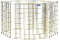 MidWest 30-Inch Exercise Pen, Single Door, 16 Sq Ft Play Area – Essentials for Dogs - Gold Zinc w/ Door / 42" H - image 2