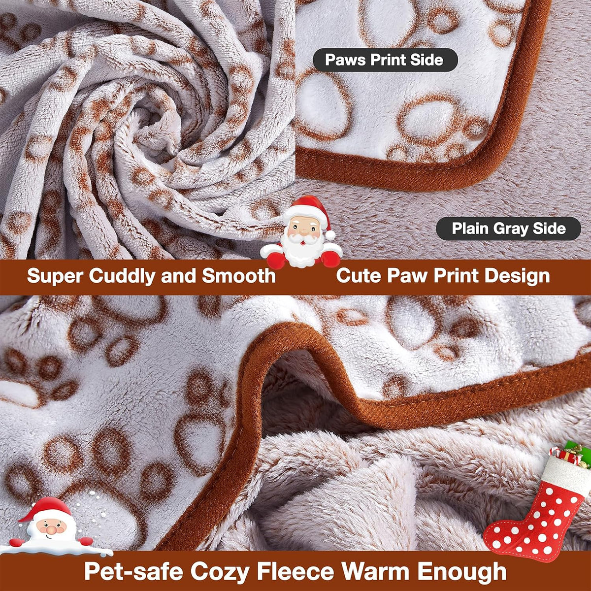 Stuffed Premium Soft Dog Blanket Washable - Brown / M(32x40") - image 2