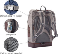 Kurgo Dog Carrier Backpack for Small Pets - Dogs & Cats | Cat | Hiking or Travel | Waterproof Bottom | K9 Ruck Sack (Heather Black)