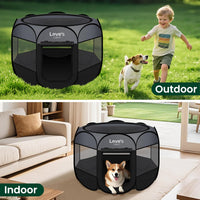 Love's cabin Pet Puppy Dog Playpen - Dark Grey / 38.0"L x 38.0"W x 23.0"H - image 4