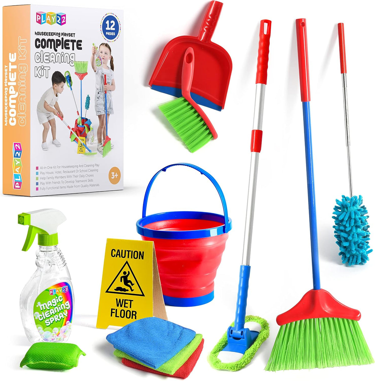 Play22 Kids Cleaning Set 12 Piece