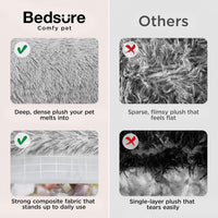 Bedsure SupportMax Calming Dog Beds Large Sized Dog Washable Pet Bed - Quiet Gray / XL(42x42x9) - image 3