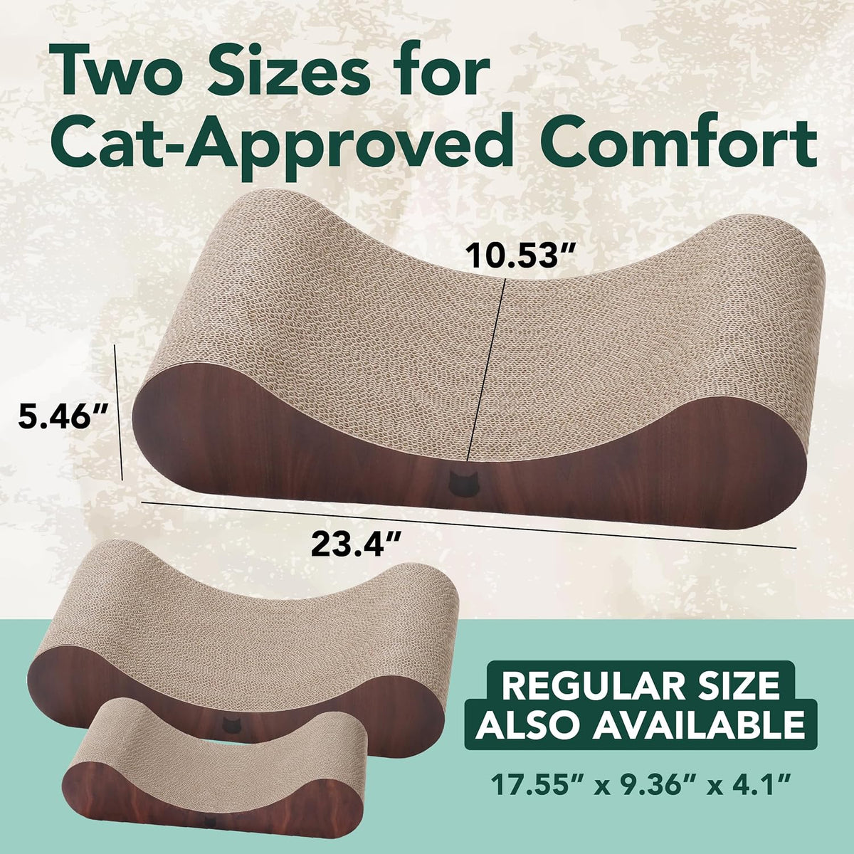 Necoichi Cardboard Cat Scratcher Bed for Indoor Cats - Large / Dark Cherry - image 4