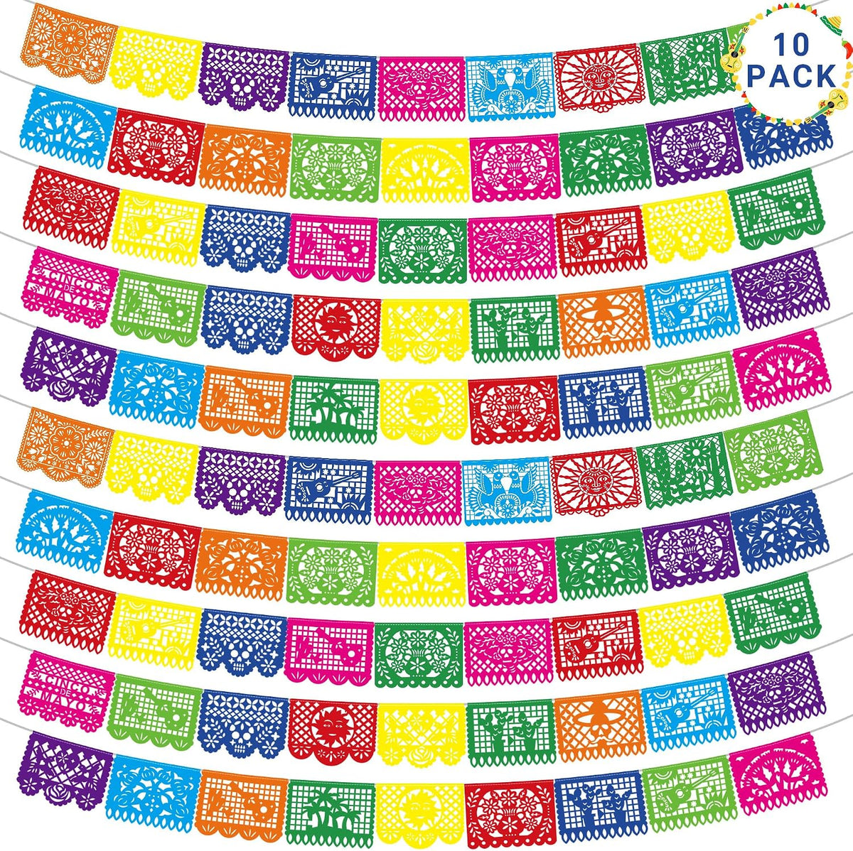18 FT Cinco De Mayo Party Decorations - 10 Pack