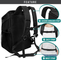 PetAmi Cat Backpack Carrier for Small Dogs and Large Cats - Black - image 4