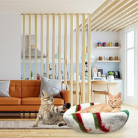 Woolygon Premium Felt Cat Cave Bed – Wool Kitty Beds Handcrafted Kitten Caves Bed for Indoor Cats - Made from 100% Eco-Friendly Merino Wool, Foldable Cat Hidewawy Covered Cat House Pod (Candy Swirl)