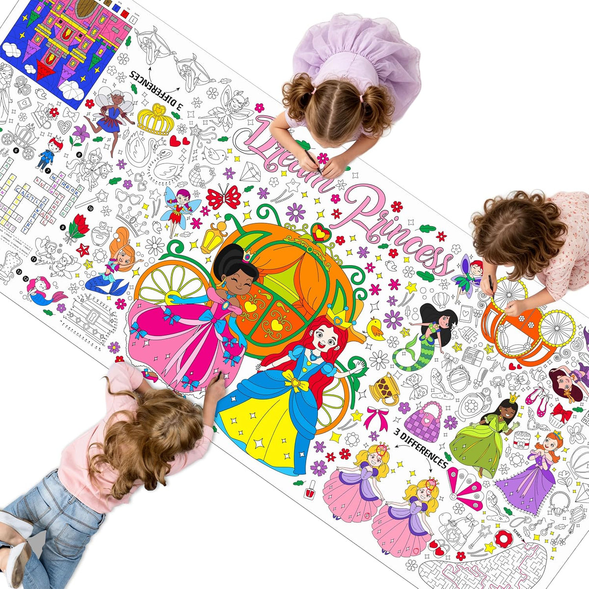 SpriteGru jumbo Halloween coloring poster with ghosts, pumpkins and witches - view 6