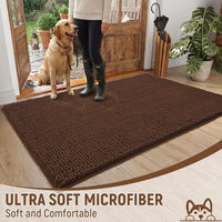 Absorbent Dog Door Mat for Muddy Paws - 60"L x 36"W x 1" Th / Brown - image 3