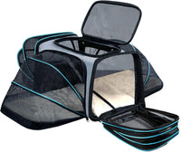 Cat Dog Carrier - Airline Approved Expandable Soft-Sided Pet Carrier with Removable Fleece Pad - 43.0"L x 32.0"W x 12.0"H