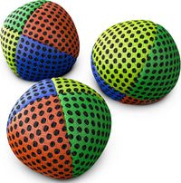 speevers Juggling Balls for Beginners and Professionals Set of 3 - Orange Green Yellow Blue / 4.2 oz