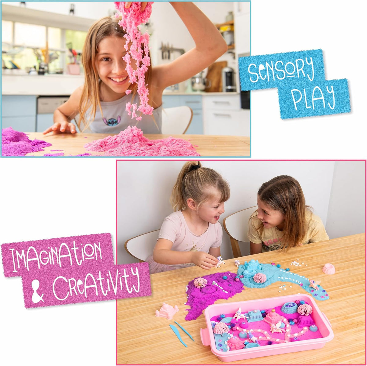Kipipol Unicorn Sensory Bin for Toddlers 3-4 - Unicorn Sand Kit - image 3