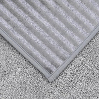 COSY HOMEER Edging Stair Treads Non-Slip Corner Indoor Stair Runners for Wooden Steps,Landing Slip Resistant Stair Rugs for Kids and Dogs, 100% Polyester TPE Backing,Grey,20"X32"