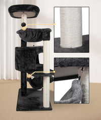 YUNIQUE Cat Tree with Cat Condo and Big Hammock, Grey – Essentials for Cats - 39.4'' Dark Grey - image 4