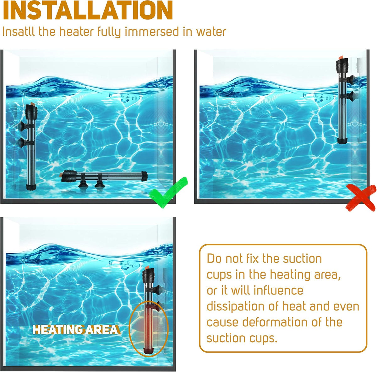 Orlushy Submersible Aquarium Heater - C200 - image 2