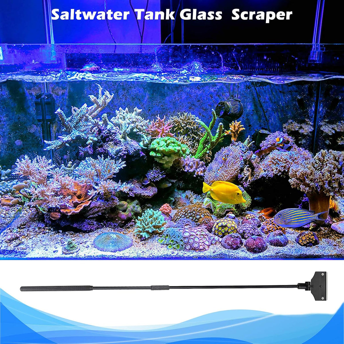 Pronetcus Algae Scraper for Glass Aquariums, Fish Tank Cleaner - 26 Inch - image 3