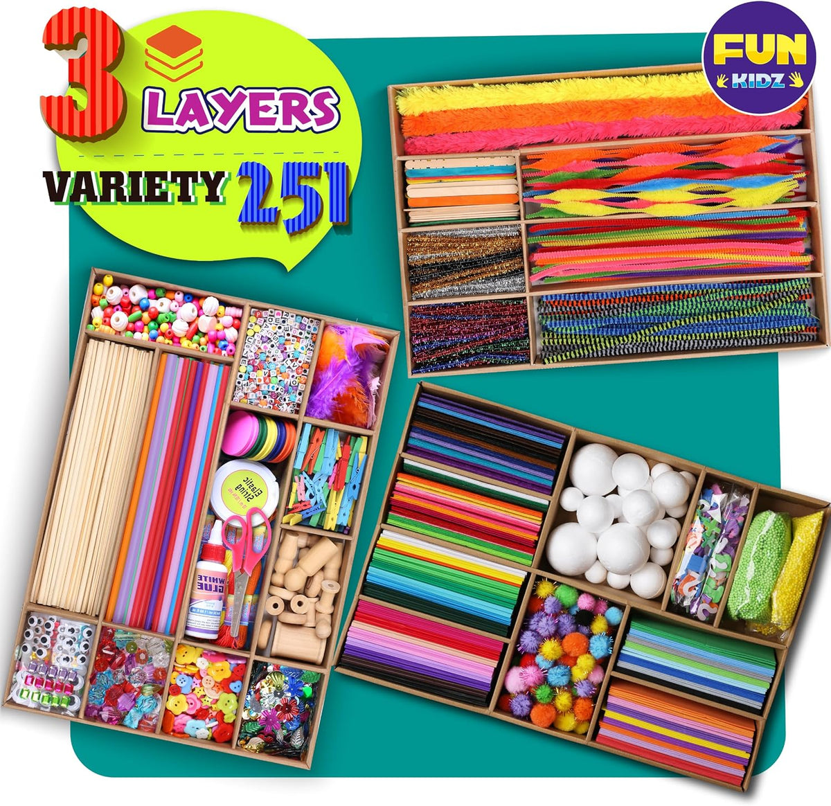 3 Layers Jumbo Arts and Crafts Supplies Warehouse - image 2