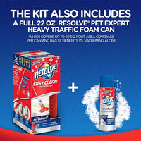 Resolve Pet Expert Easy Clean Carpet Foam Spray Refill, 2 Piece Set, Stain and Odor Remover Solution