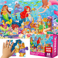Giant Floor Puzzles for Kids Ages 4-6 - Mermaid