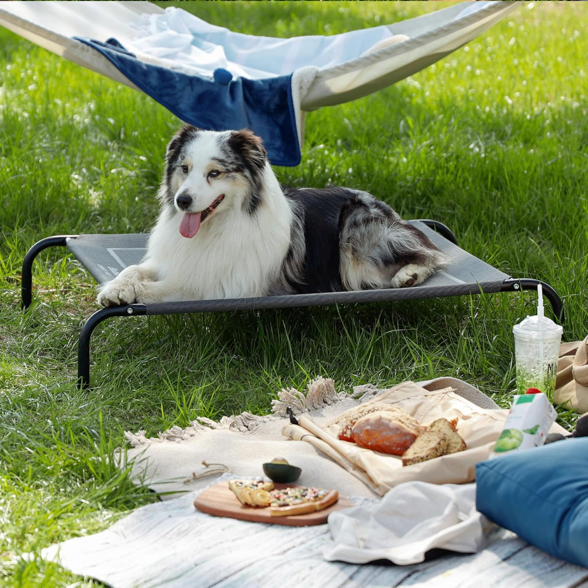 Bedsure Outdoor Elevated Cooling Dog Bed Large Sized Dog - Grey / 54"L x 35.4"W x 8"Th - image 3