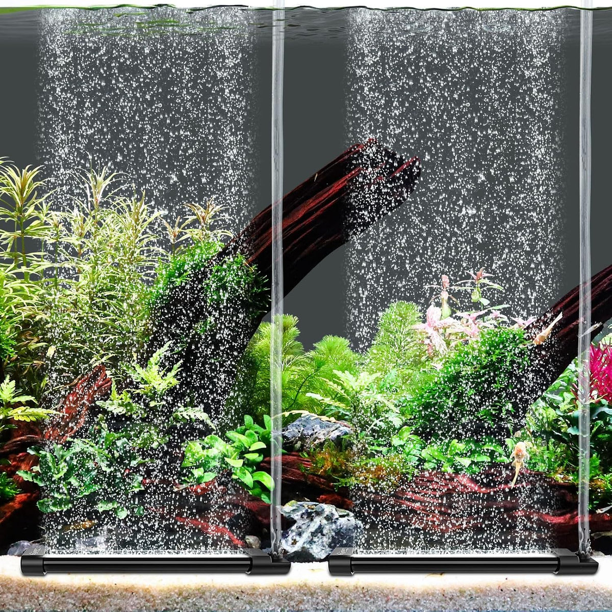 hygger Aquarium Bubble Curtain Wall - 2-PACK 7.9-IN
