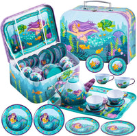 JOYIN Fairy Blossom Tea Party Set for Little Girls - Mermaid