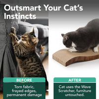 Reversible Wave Cat Scratcher for Indoor Cats - Dark Cherry / 2pcs - image 3
