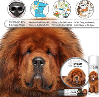 The Blissful Dog Tibetan Mastiff Nose Butter for Dry, Cracked Skin, Lick-Safe Dog Nose Balm with Moisturizing Shea Butter, Almond, Olive, and Essential Oils, Pet Supplies, Uncented, 0.15 oz.