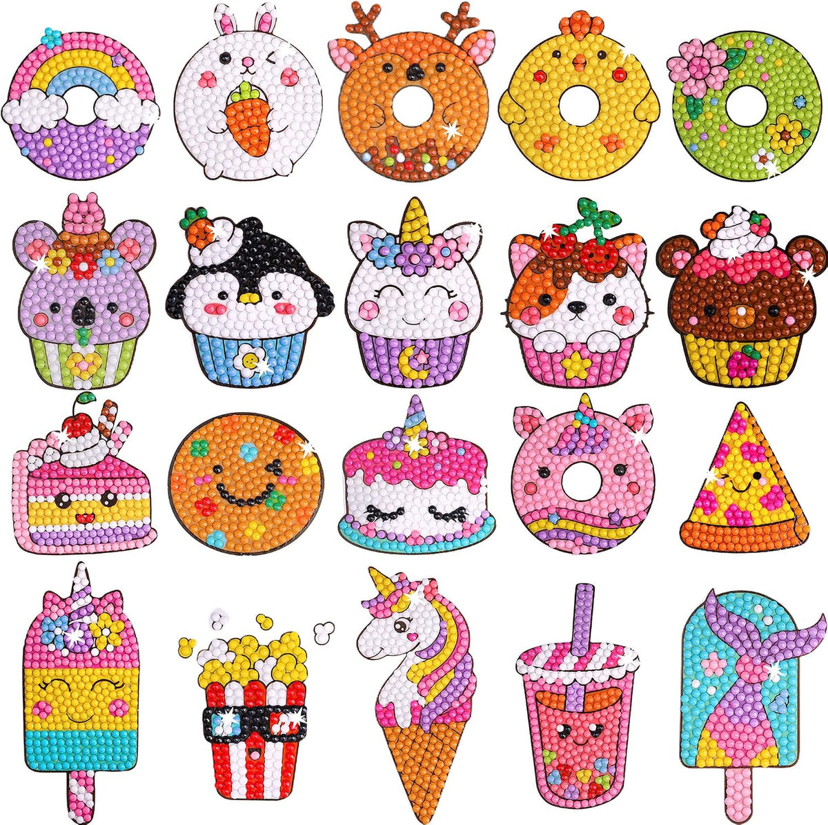 Cymbana Girls Desserts Diamond Painting Kits for Kids - Sweets