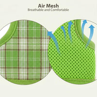 Plaid Breathable Rabbit Harness and Leash Set Escape Proof - Green / L - image 2