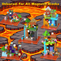 GraceDuck 300 PCS Magnetic Blocks, Magnetic Building Blocks - Red - 4pcs - image 4