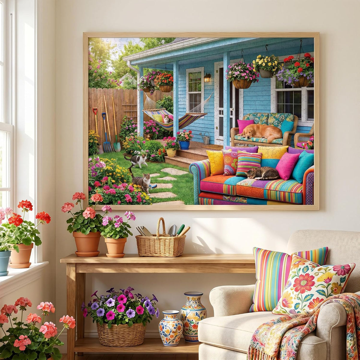 Nattork Jigsaw Puzzle 1000 Pieces for Adults - Garden Cottage - image 3