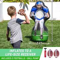 GoSports 4 ft inflatable football receiver toss game with 2 footballs and pump - view 4