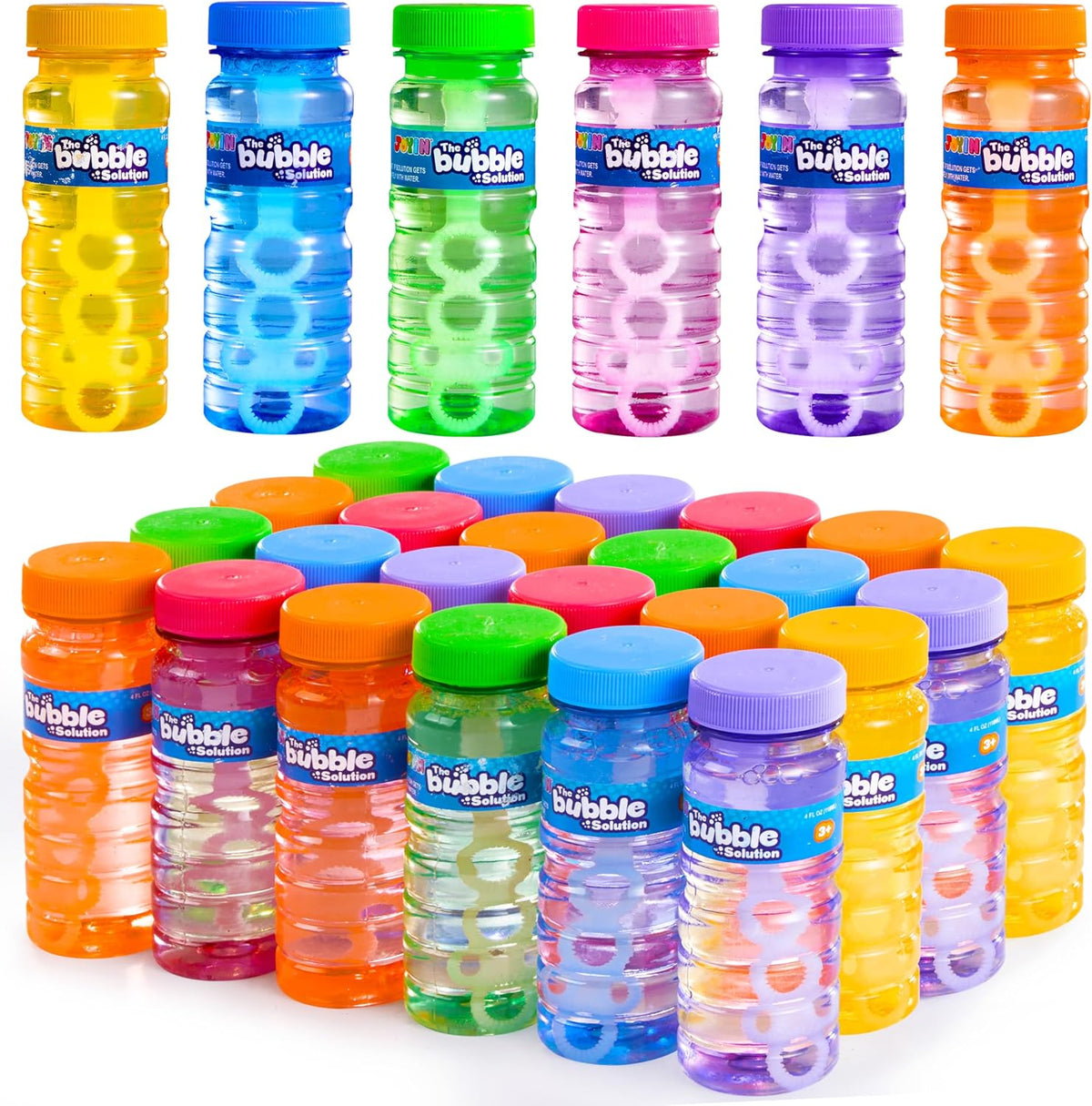 JOYIN Bubble Bottles 6 PCS, Bubbles for Toddlers - Bubble Set 36 PCS