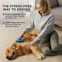 Deshedding Dog Brush for Shedding - Blue - image 2