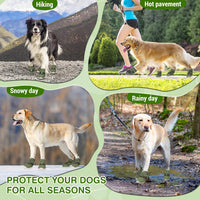 DcOaGt Dog Shoes Large Size Dogs - Green Mesh-Reflective / Size 1:for paw width 0-1.8 inches (Pack of 4) - image 2