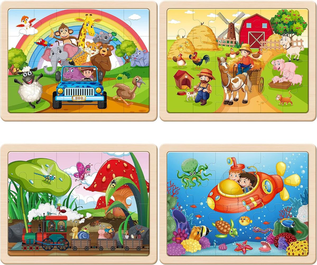 SYNARRY Large Unicorn Princess Fairy Wooden Puzzles for Kids Ages 4-6 – Fun for Kids & Family - Animals - image 2