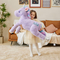 IKASA 43" Giant Unicorn Stuffed Animal, Super Soft - Purple - image 4
