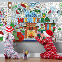 Halloween Activity Poster, Halloween Tablecloth for Kids - Winter - image 3