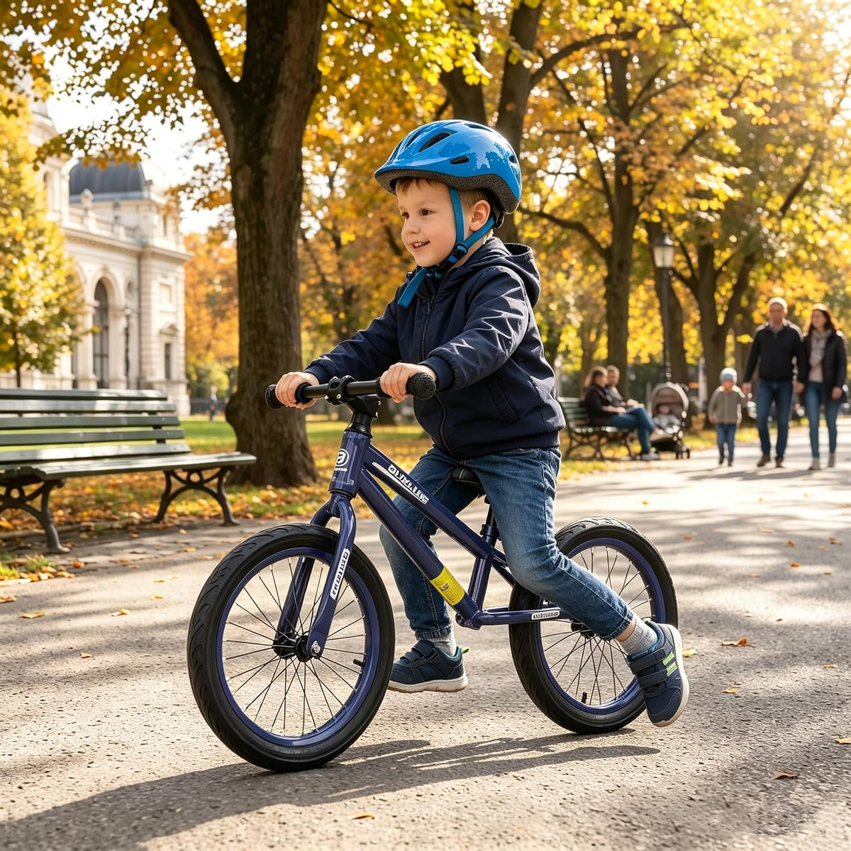 16 Inch Balance Bike for Big Kids Aged 4-8 Boys & Girls – Fun for Kids & Family - Blue - image 2