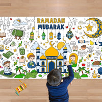 OHOME Halloween Giant Coloring Poster/Tablecloth-Halloween Crafts - Ramadan