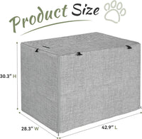 Akinerri Dog Crate Cover, Double Door Waterproof Kennel Cover - 42.0"L x 28.3"W x 30.3"H / Grey - image 2