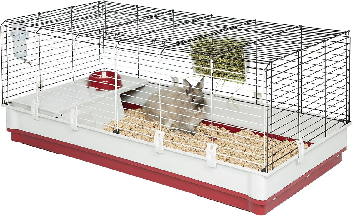 Midwest Homes for Pets Deluxe Rabbit & Guinea Pig Cage - White/Red / XL Rabbit Cage - image 2